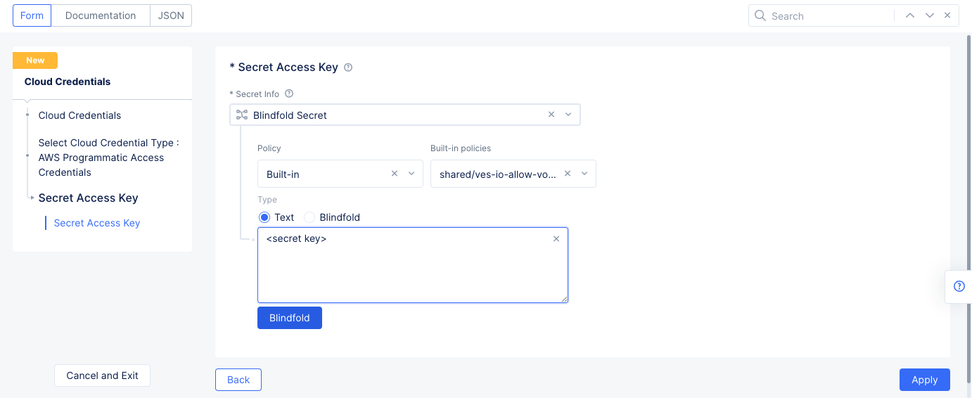 Figure: Secret Key Configuration