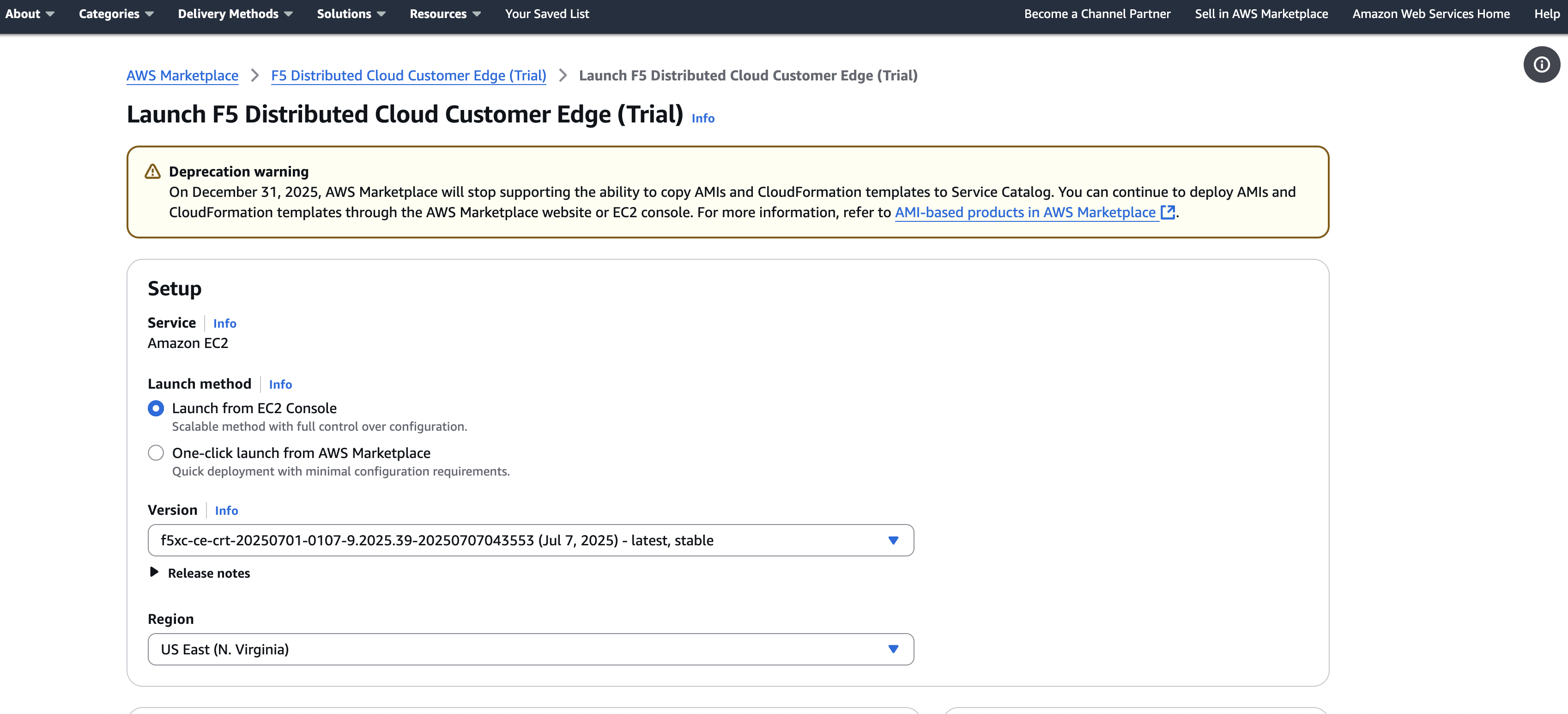 Figure: Launch Instance From EC2 Console