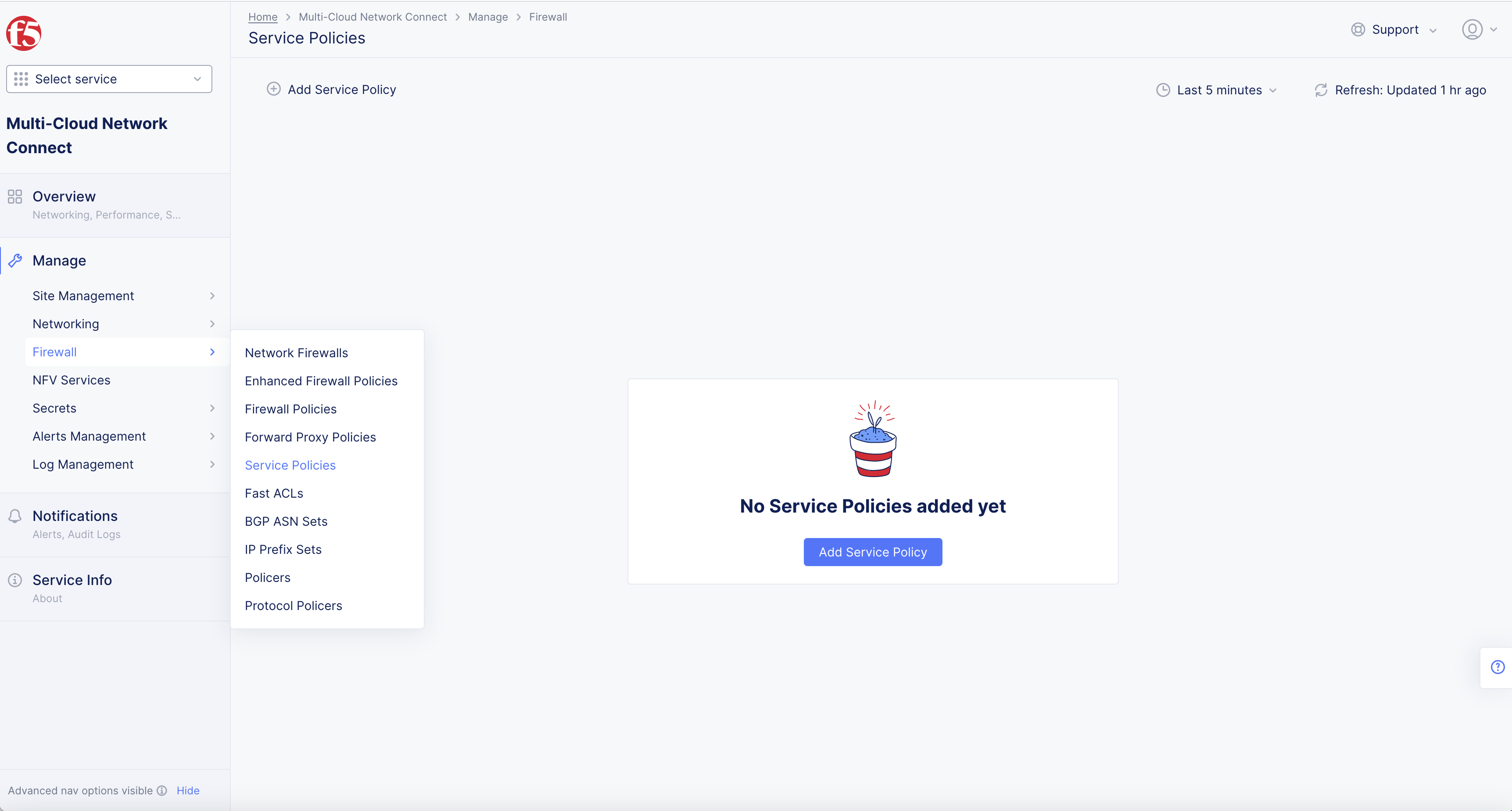 Figure: Service Policy