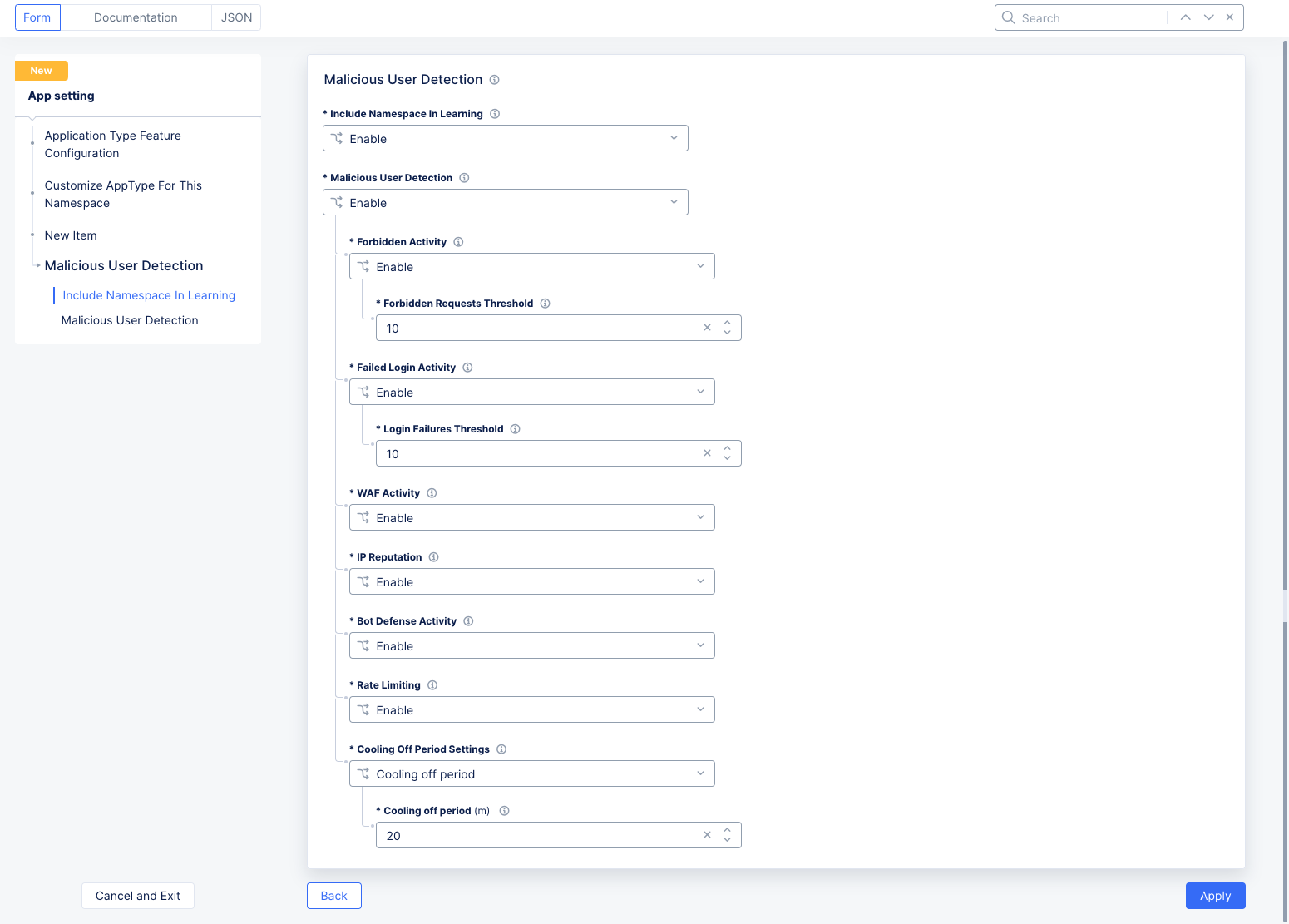 Figure: Malicious User Parameters
